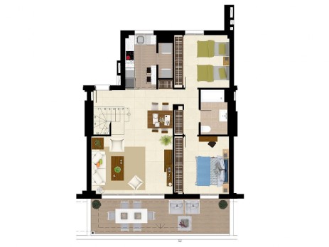 Wohnung in Mijas am Golfplatz Grundriss 8 Wohnung in Mijas am La Cala Golf Resort Golfimmobilie 8